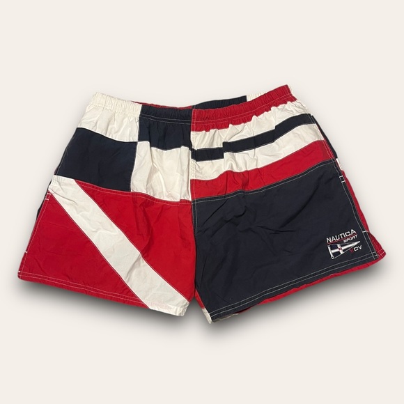 Vintage Nautica Swim Trunks Size XL 4” Inseam Coastal Beach Preppy - Picture 1 of 8